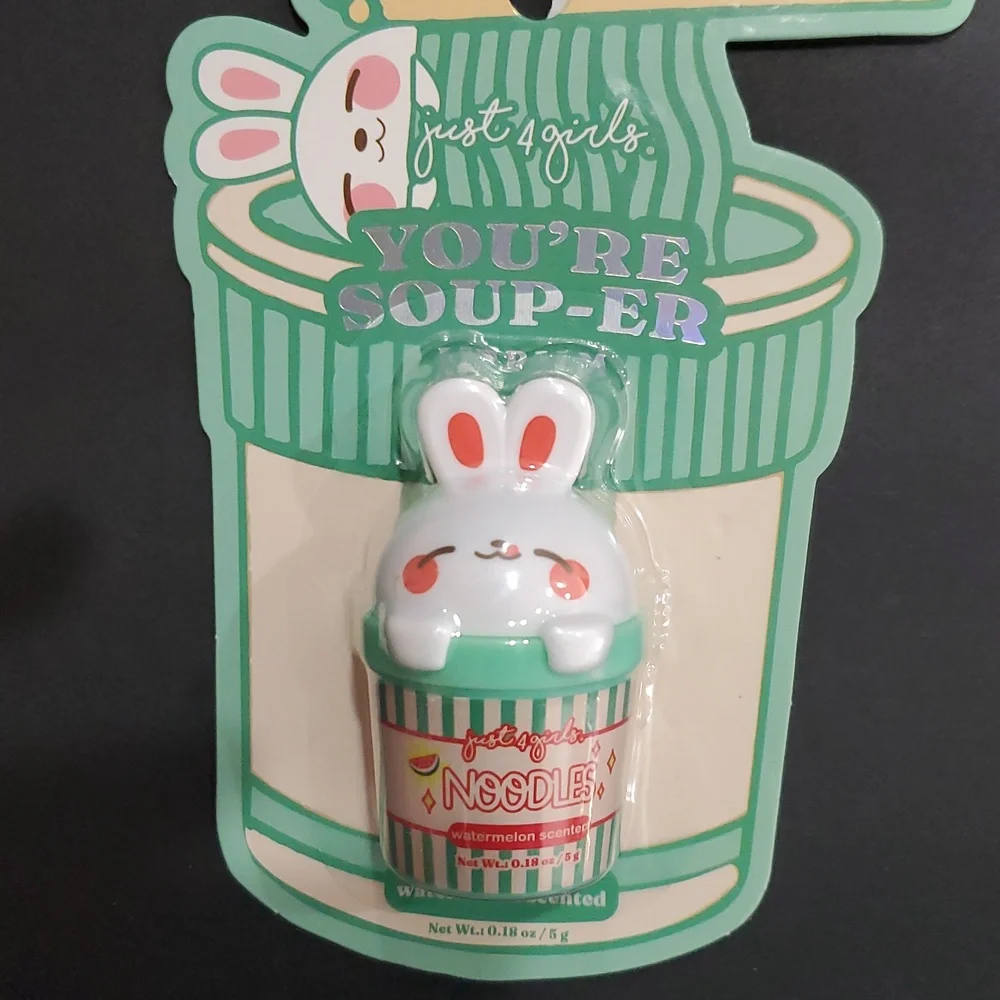 3pack you're‎ soup-er noodle themed berry grape and watermelon scented lip balms